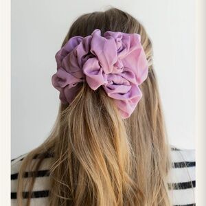 (price firm) Kaxi - Lavendar jumbo silk / satin Scrunchie